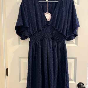 Umgee Navy Blue Casual Dress